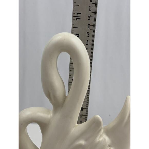 VTG Hull Ceramic Off White Swans Lovebirds Planter 1950's Marked USA #81 - Picture 5 of 16
